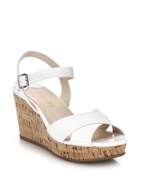 prada studded white sandals|white prada sandals women's.